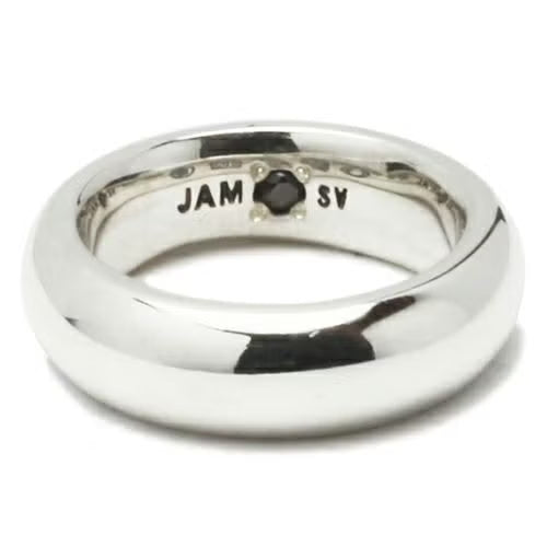 Round-Profile Ring Diamond Necklace - Silver