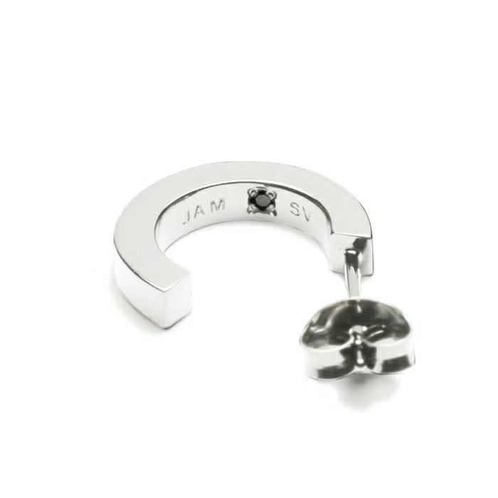 Flat Double Diamond Earrings - Silver / Pair