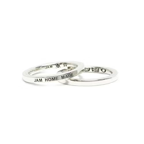 Flat Double Diamond Ring (Size S) - Silver
