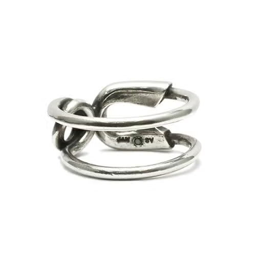 Safety Pin Ring M - Silver (Smoked Finish)