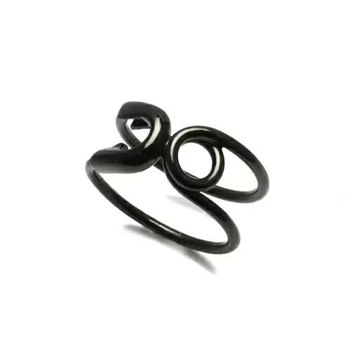 Safety Pin Ring S - Black