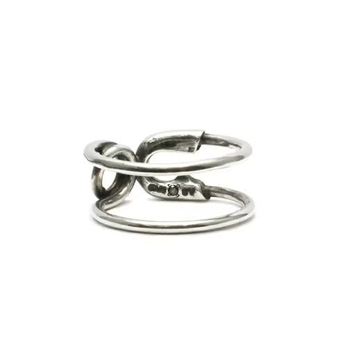 Safety Pin Ring S - Silver