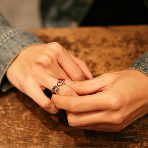 Safety Pin Ring S - Silver