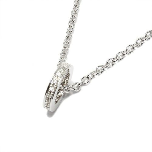 Flat-Band Diamond Star Necklace - Silver