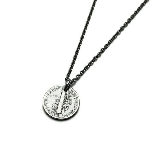 Vintage Mercury Coin Necklace - Silver