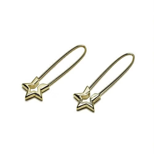 星星和安全別針耳環（雙耳）