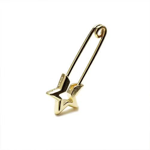 Star & Safety Pin Earring (Single Ear)