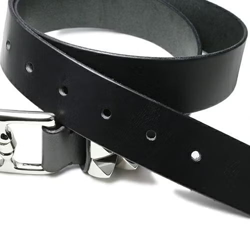 POST Plain Studded Belt -DOUBLE-