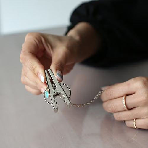 Anarchy Clothespin Glove Holder -Silver 925-