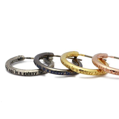 星球大战™介绍信息圈形耳环 - 黑色（单只）