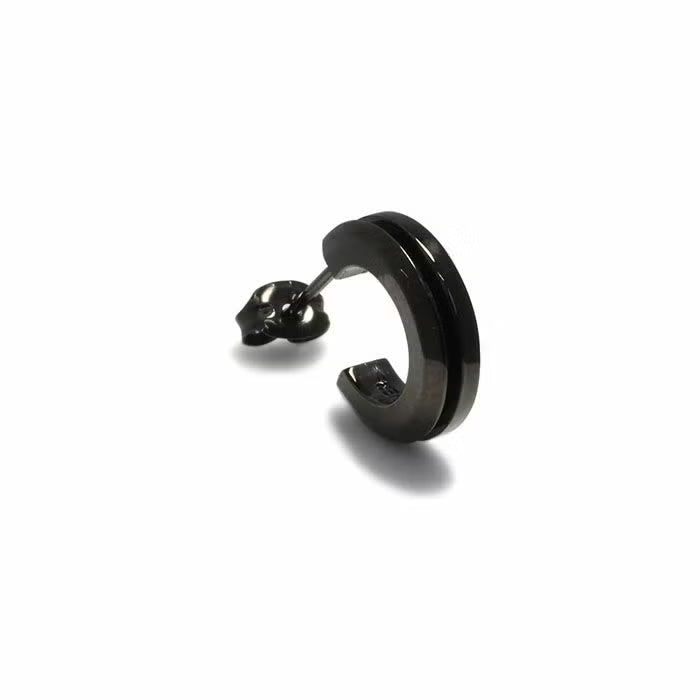 Blood Type AB Earring (NEWTYPE) - Black / Single Ear