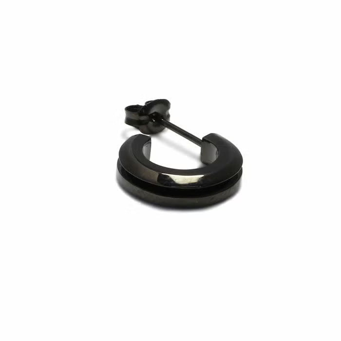 Blood Type AB Earring (NEWTYPE) - Black / Single Ear