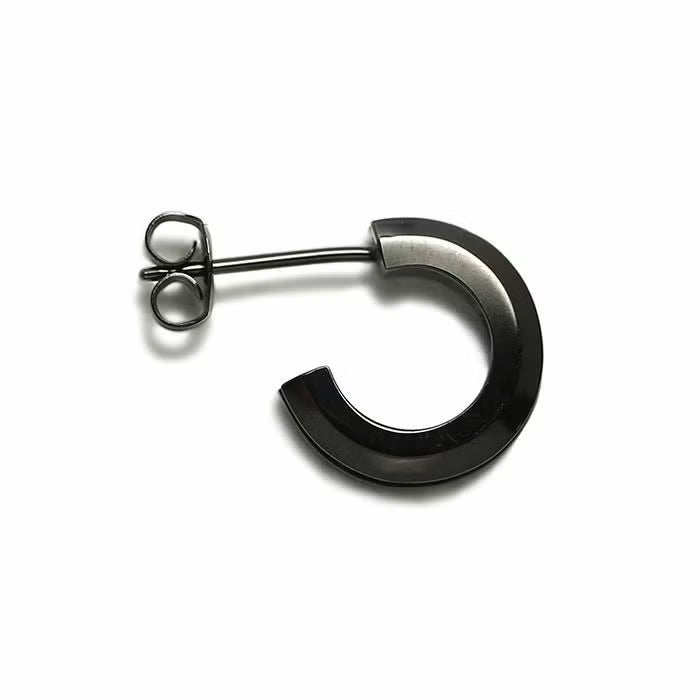 Blood Type AB Earring (NEWTYPE) - Black / Single Ear