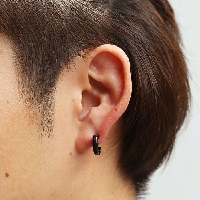 Blood Type AB Earring (NEWTYPE) - Black / Single Ear