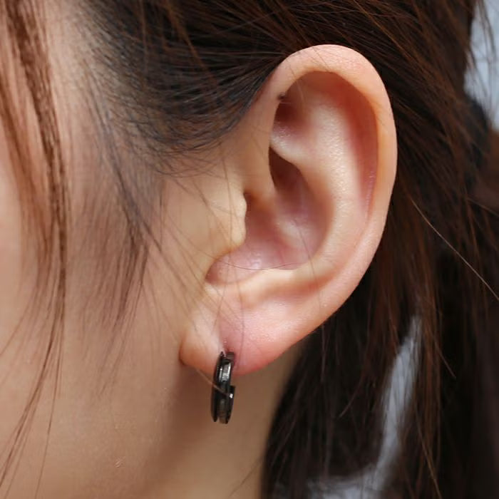 Blood Type AB Earring (NEWTYPE) - Black / Single Ear
