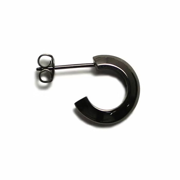 Blood Type A Earring (NEWTYPE) - Black / Single Ear