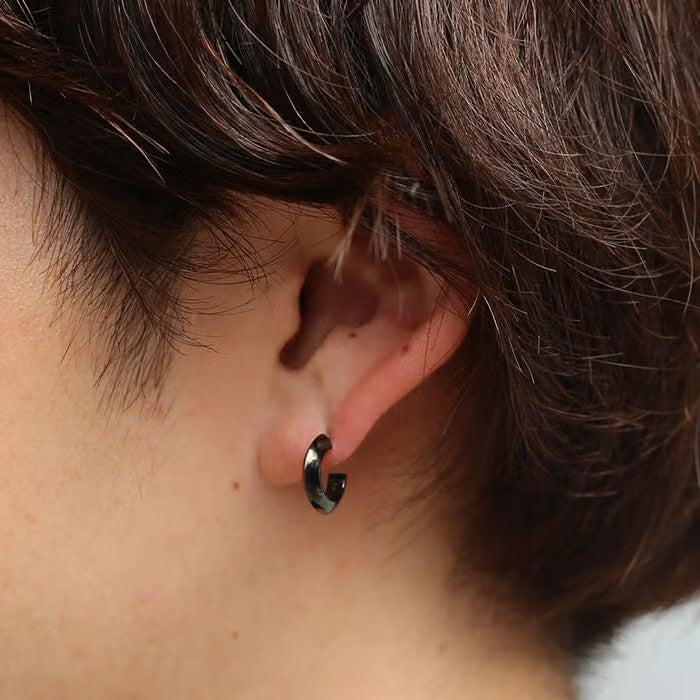 Blood Type A Earring (NEWTYPE) - Black / Single Ear