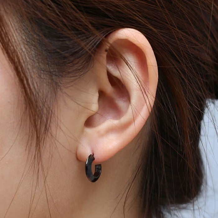 Blood Type A Earring (NEWTYPE) - Black / Single Ear