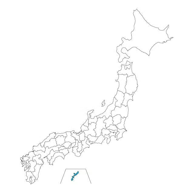 Japan Map Necklace - 47 Prefectures