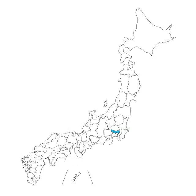 Japan Map Necklace - 47 Prefectures