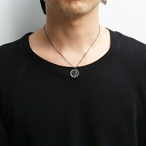 Vintage Sixpence Coin Necklace - Black