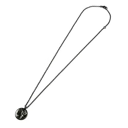 Vintage Mercury Coin Necklace - Black