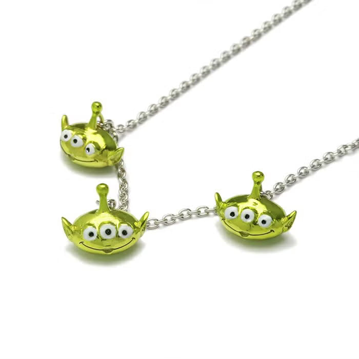 TOYSTORY Little Green Men x 3 Necklace - Green