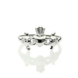 Mickey Mouse Claddagh Ring - Rhodium Finish
