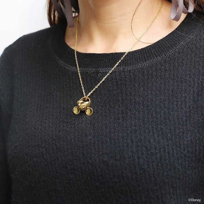 Mickey Mouse Baby Ring Necklace - Gold