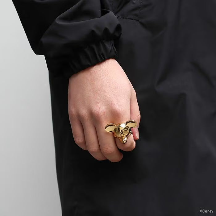 Mickey Mouse Face Ring - Gold Medium