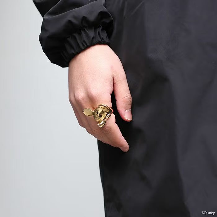 Mickey Mouse Face Ring - Gold Medium
