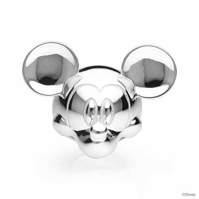 Mickey Mouse Face Ring - Silver Medium