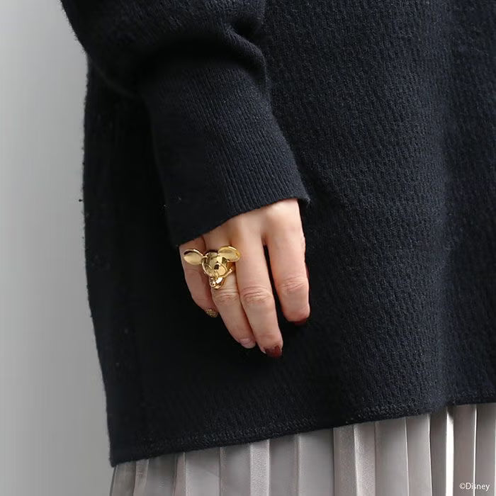Mickey Mouse Face Ring - Gold Small