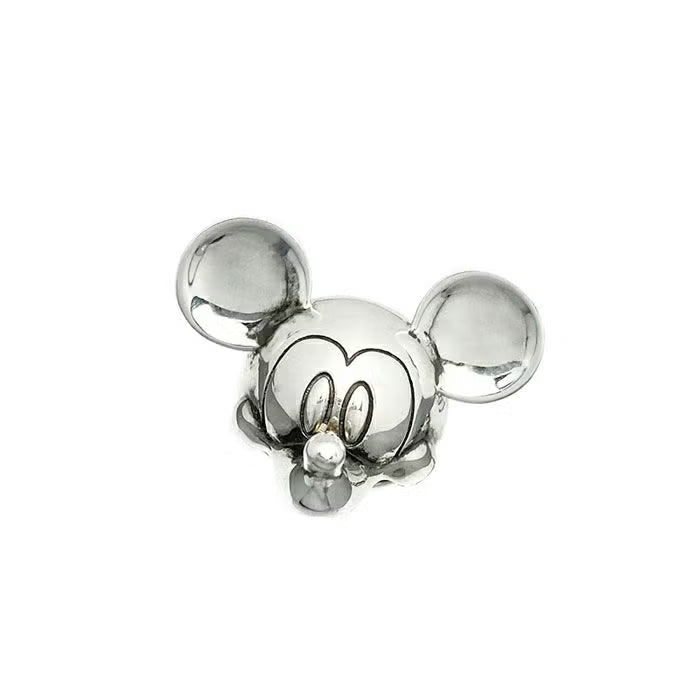 Mickey Mouse Face Ring - Silver Small