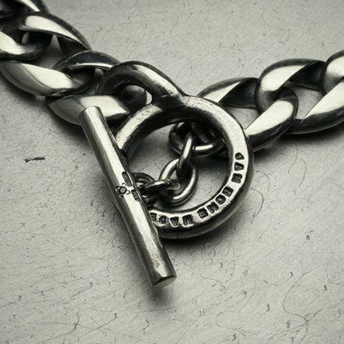 Classic Necklace: Curb Chain – Black Diamond – 50cm