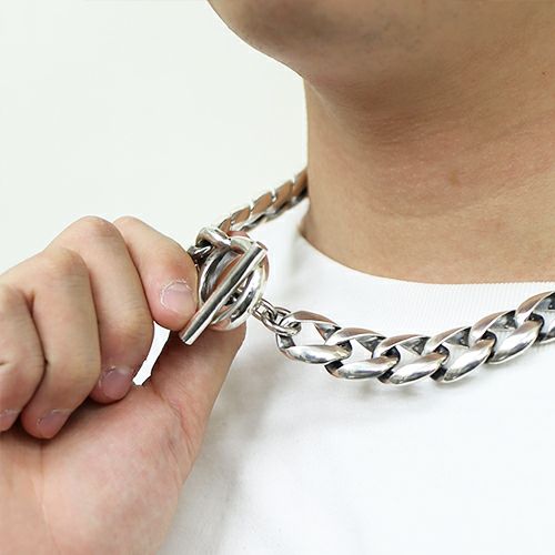Classic Necklace: Curb Chain – Black Diamond – 50cm