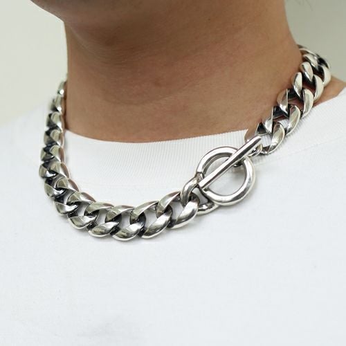 Classic Necklace: Curb Chain – Black Diamond – 50cm