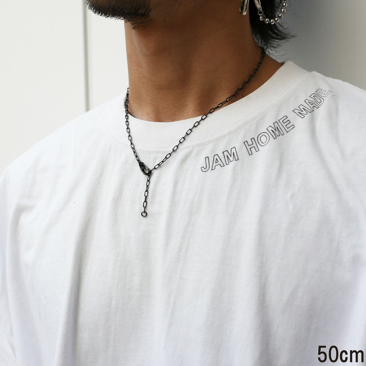 Magatama Simple Chain Necklace & Bracelet - Black