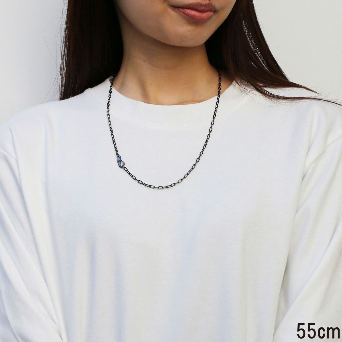 Magatama Simple Chain Necklace & Bracelet - Black