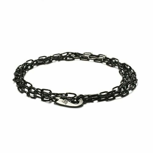 Magatama Simple Chain Necklace & Bracelet - Black