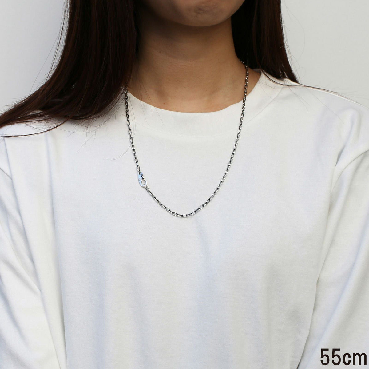 Magatama Simple Chain Necklace & Bracelet - Silver