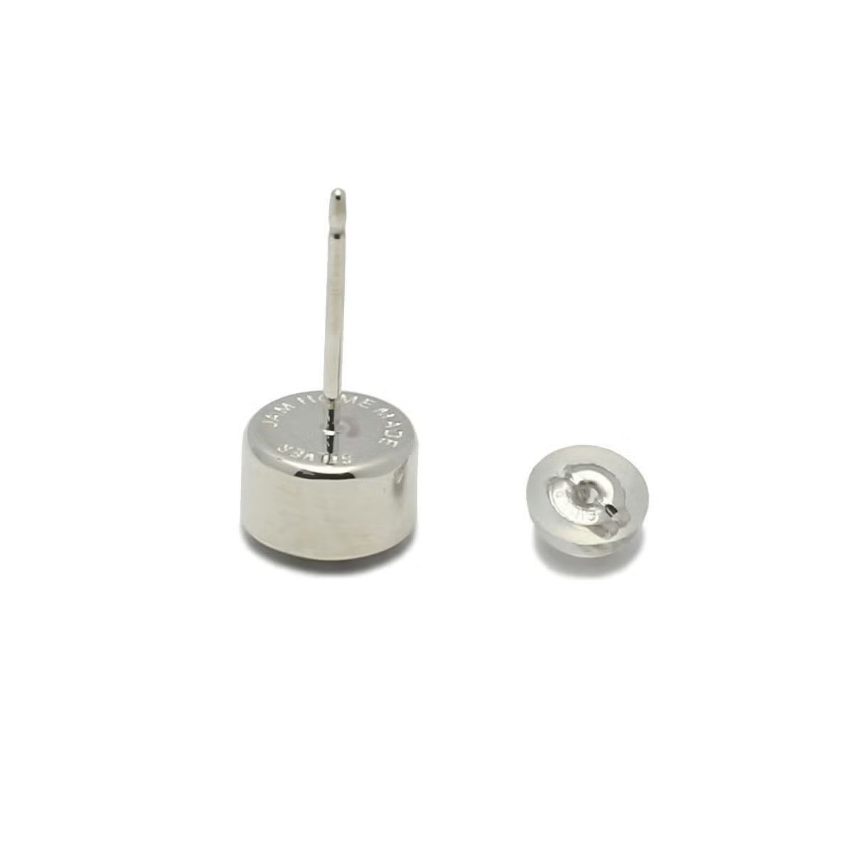 Modern Moissanite Earrings 6.5mm - Silver / Single Ear