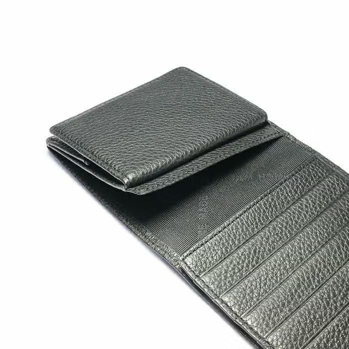 Cowhide Leather REIWA Compact Mini Wallet Oval Bi-fold Wallet / Fragment Case
