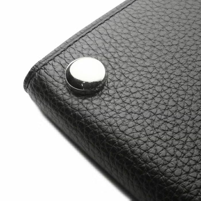 Cowhide Leather REIWA Compact Mini Wallet Oval Bi-fold Wallet / Fragment Case