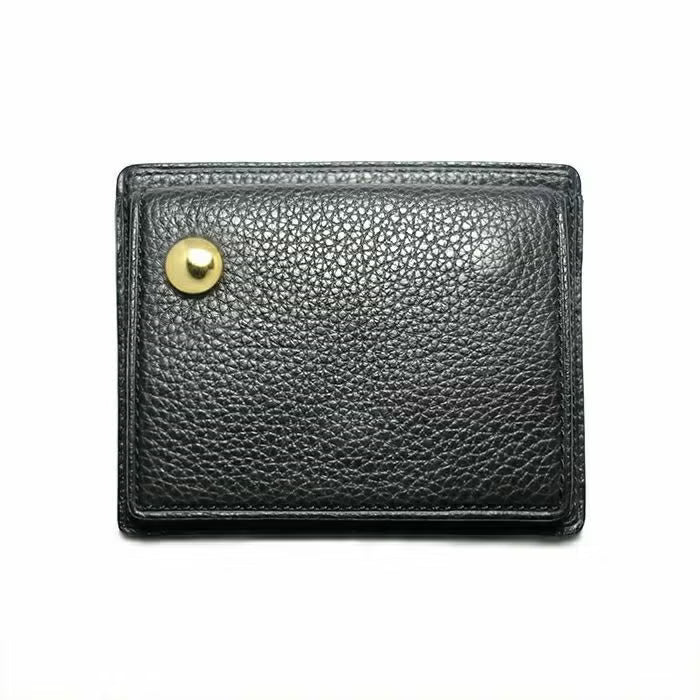Cowhide Leather REIWA Compact Mini Wallet Oval Mini Wallet / Fragment Case