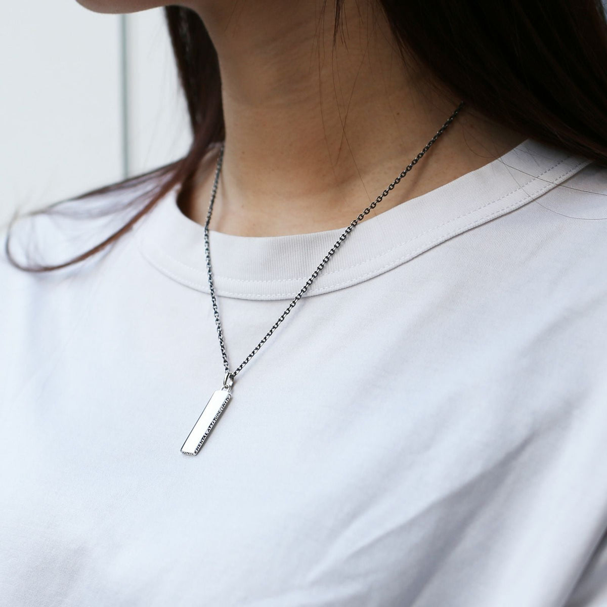 [Birthstone] PMA Plate Necklace / Birthstone