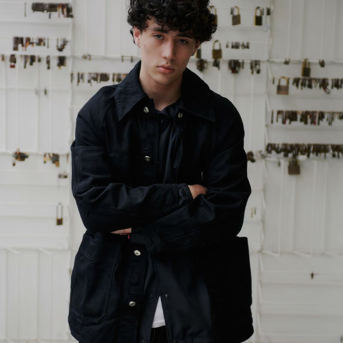 Super Angry"" Coverall Black Denim