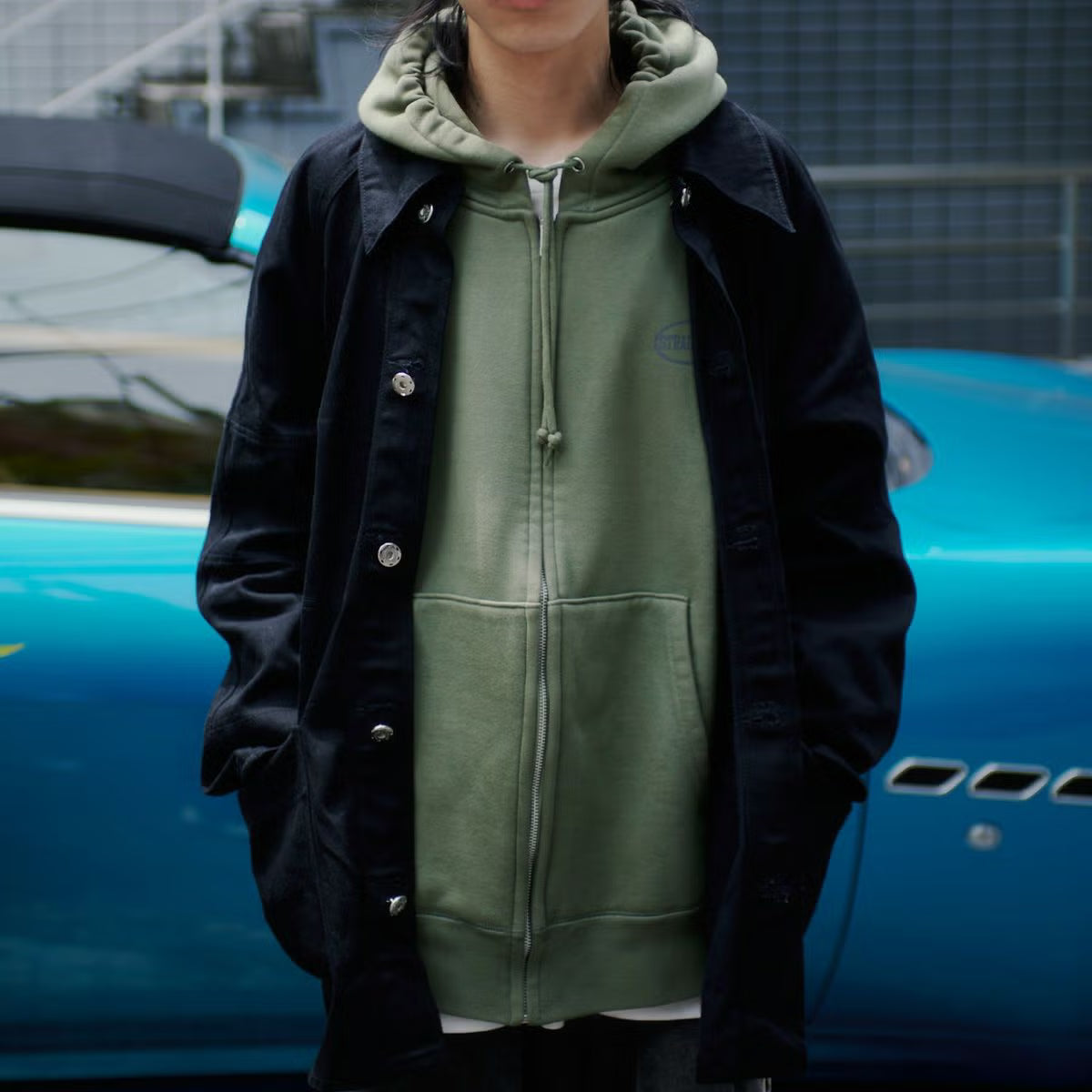 Super Angry"" Coverall Black Denim