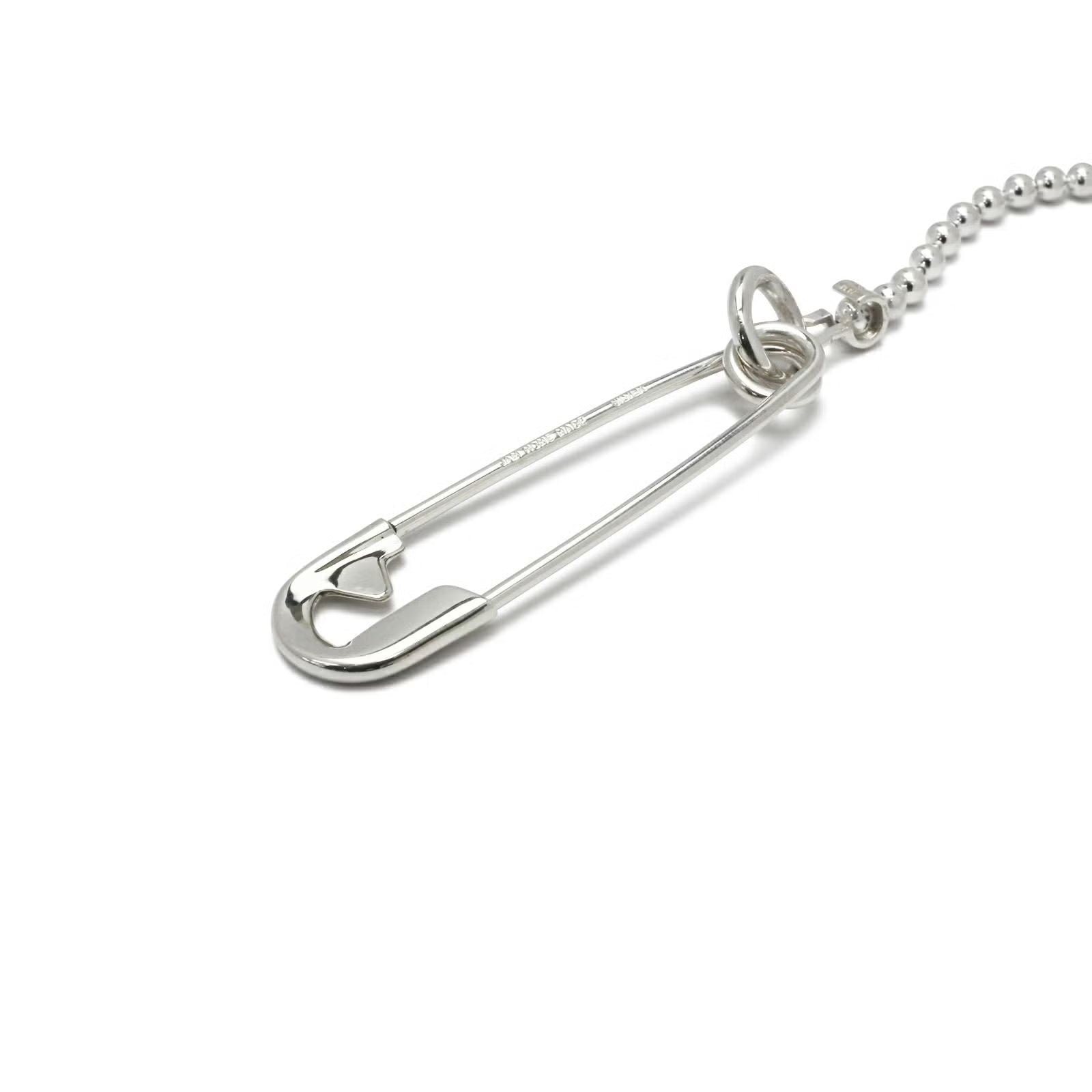 安全別針球形錢包鏈 S - 925 銀