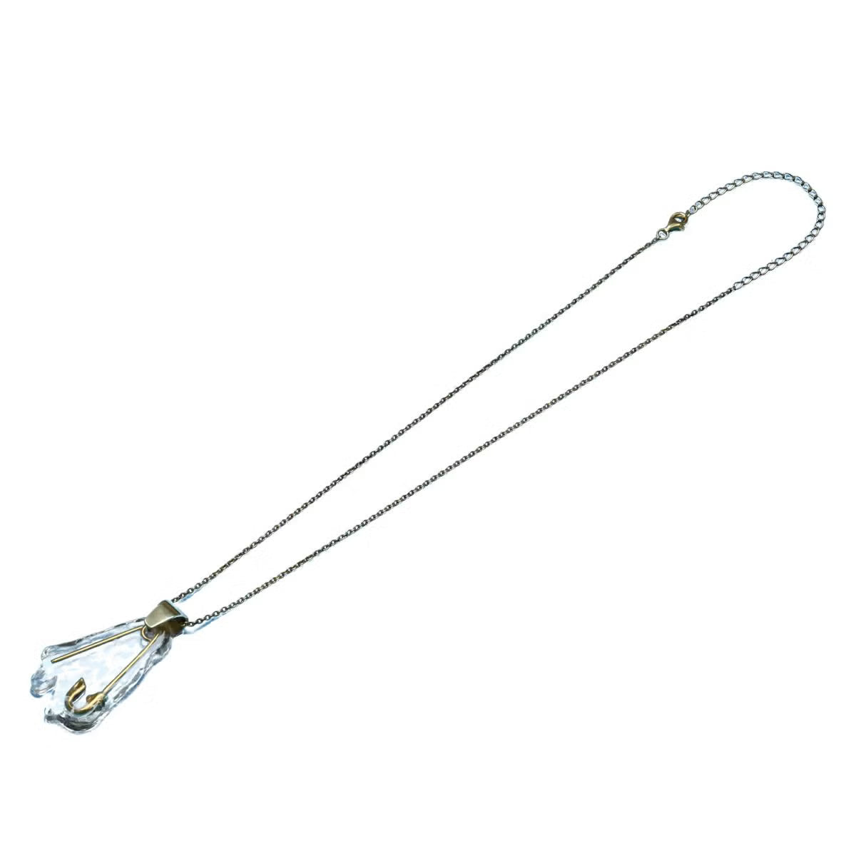 0℃ by JAM HOME MADE Safety Pin Necklace (Gold, Size M)